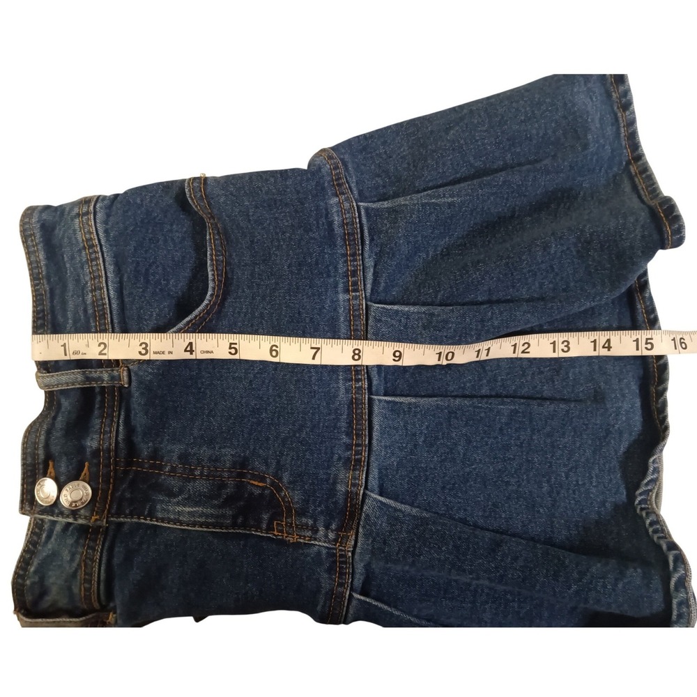 Wild Fable High Rise Denim Skirt Blue Pleated Ruffle Flounce Size‎ 12 Juniors - Picture 7 of 7